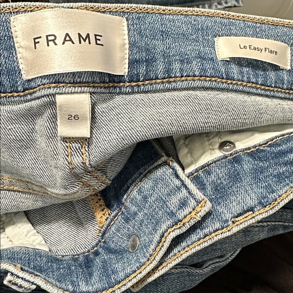 🌴 NWT Frame Le Easy Flare High Rise Jeans - Picture 4 of 6